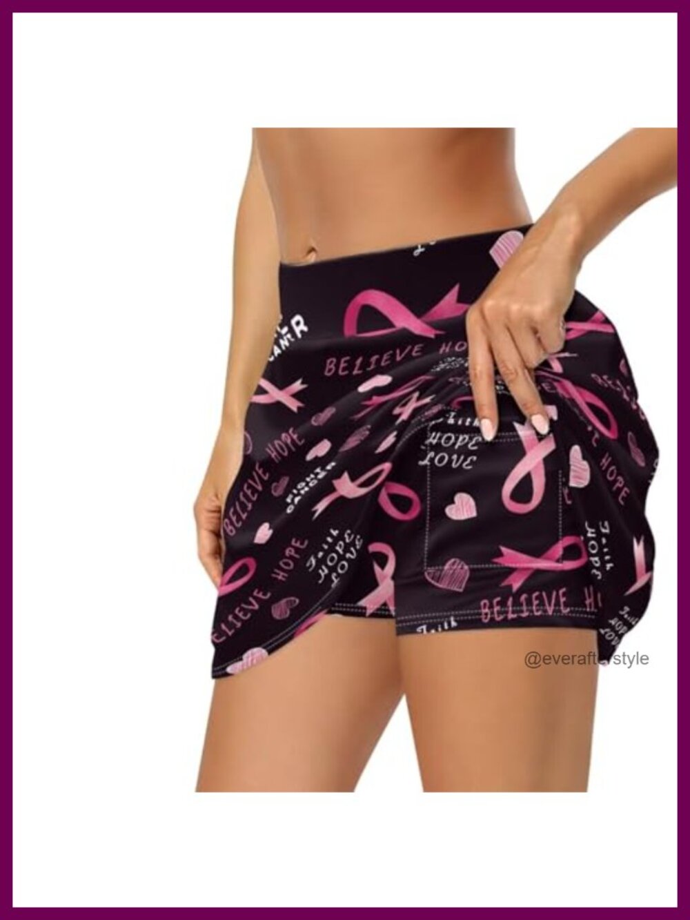 2 in 1 High Waisted Tennis Skort with Pockets Athletic Golf Skirt